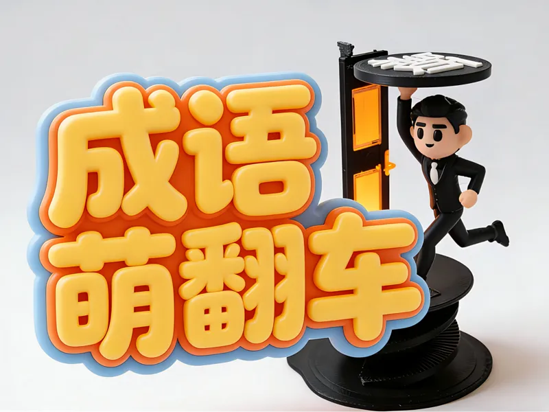 成语萌翻车・脱颖而出 Q 版国风摆件