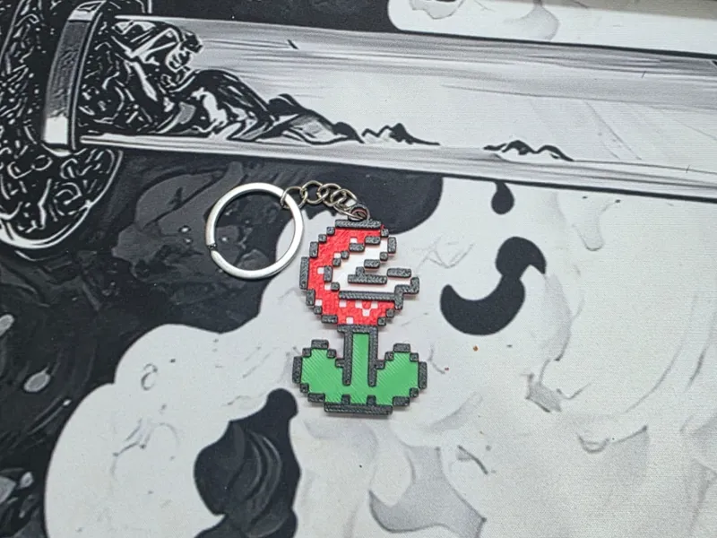 piranha plant keychain