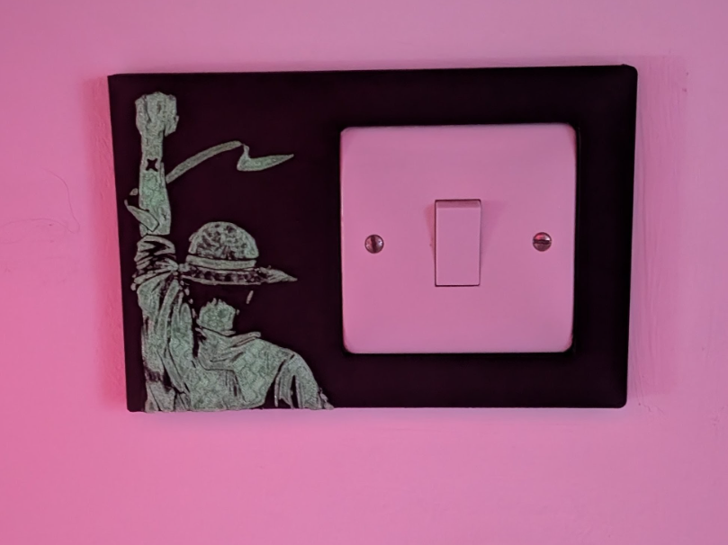 Luffy (One Piece) Light Switch Plate (UK)