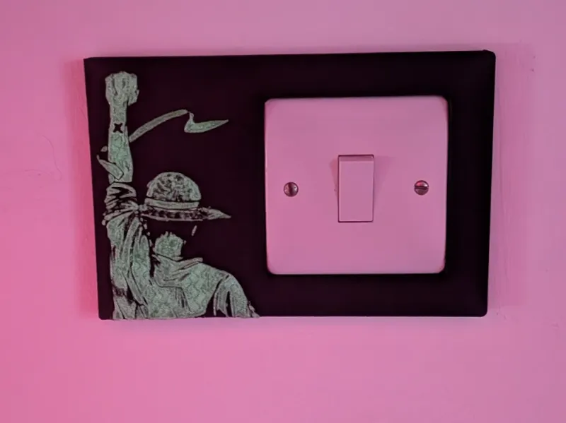 Luffy (One Piece) Light Switch Plate (UK)