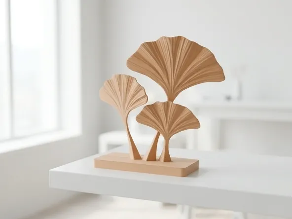 Modern Ginkgo Decor Leaves Sculpture