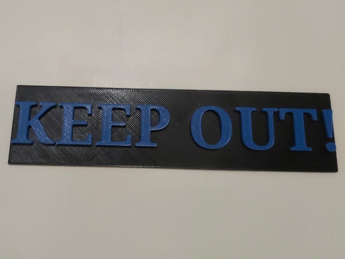 keep out sign