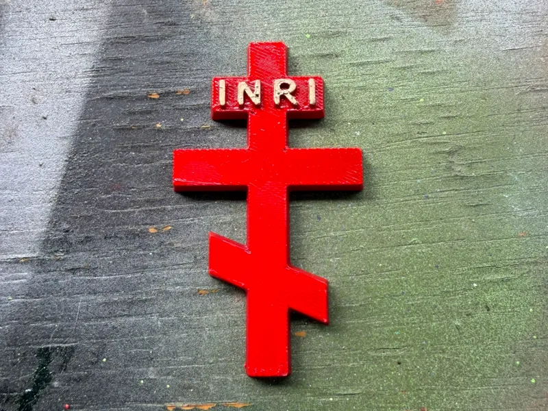 Orthodox 3 Bar Cross - INRI Tapered for Casting