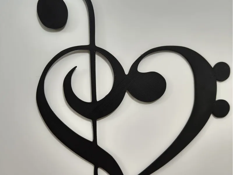 Chiave di Violino e Basso forma Cuore Wall art