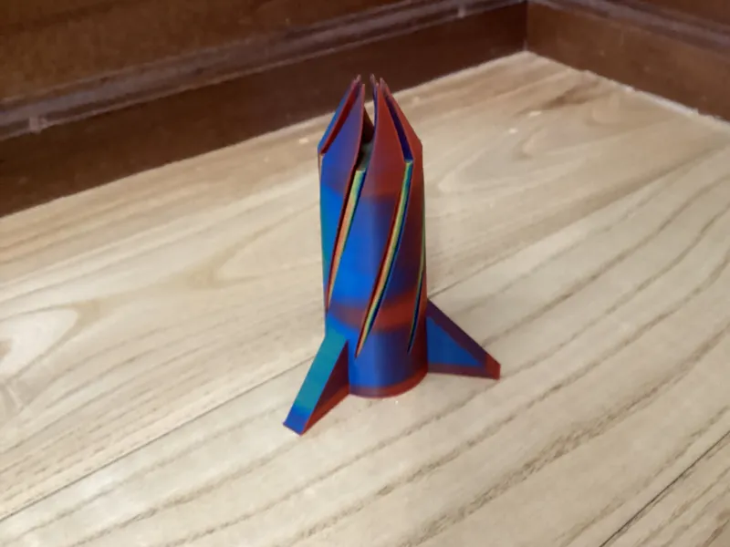 Rocket ship passthrough fidget toy