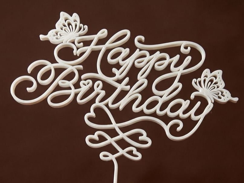 Cake Topper - Happy Birthday 