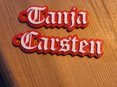 Tanja Personalized Name Keychain