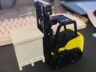 CyberBrick Official Forklift Large Wooden Crate (with Lid, holds items)