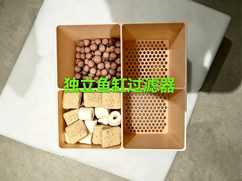 独立鱼缸过滤（所有鱼缸都能用）单水泵版，生化仓可装4斤滤材