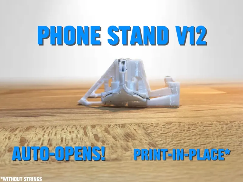 Phone stand v12 (print-in-place)