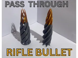 Pass through rifle bullet