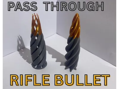 Pass through rifle bullet