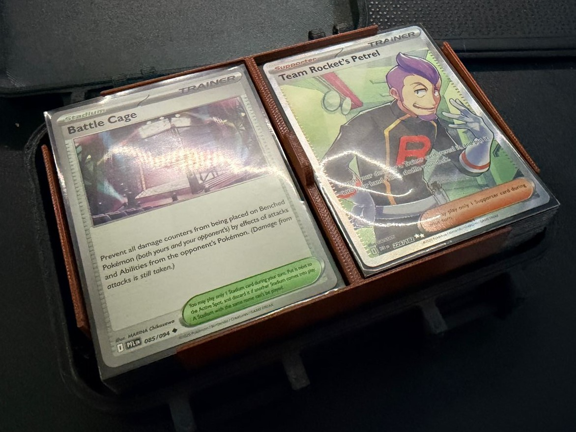 Caja inserto para dos decks team rocket
