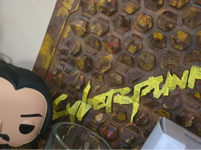 Cyberpunk wall panel