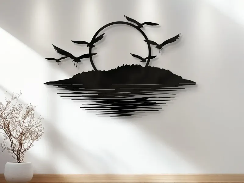 Sun Birds Wall Art Coastal Lake House Decor