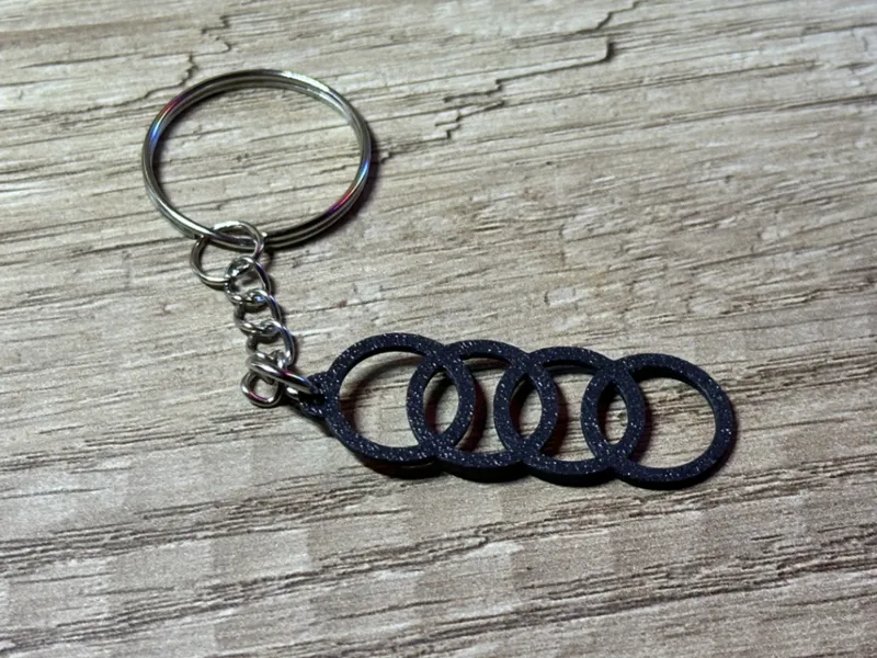 Audi logo keychain