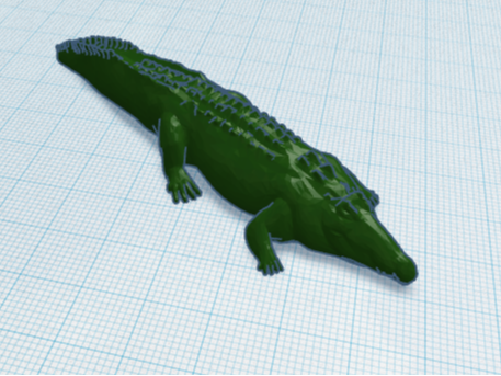 Tinker Cad crocodile model SCALED DOWN