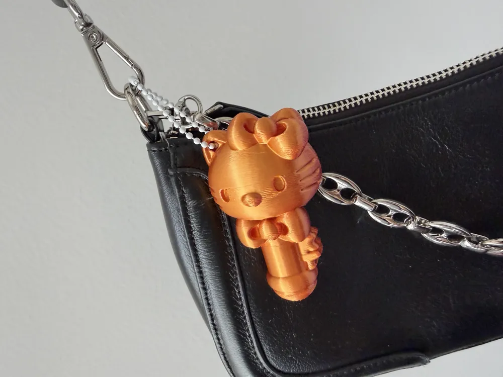 Hello Kitty Lucky Key Pendant - Free 3D Print Model - MakerWorld