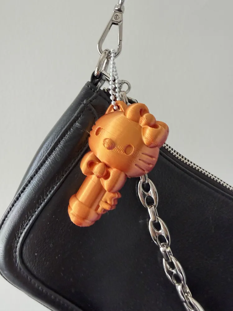 Hello Kitty Lucky Key Pendant - Free 3D Print Model - MakerWorld