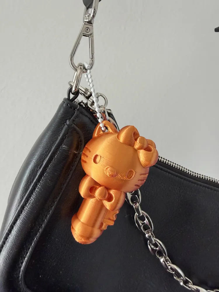 Hello Kitty Lucky Key Pendant - Free 3D Print Model - MakerWorld