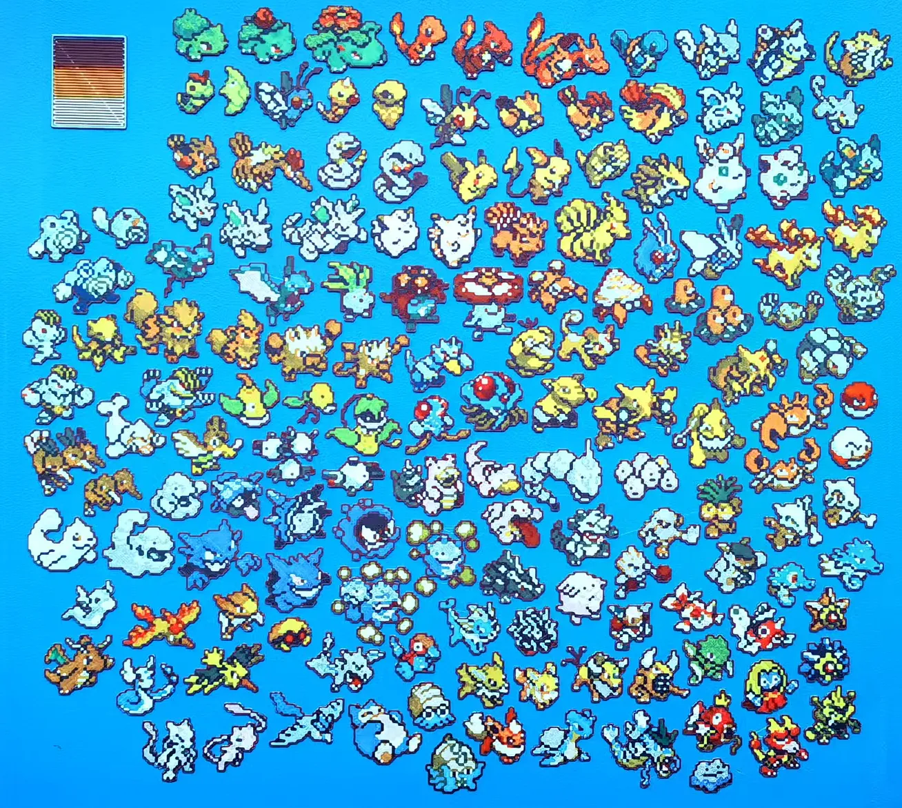Pokémon 151 Red, Yellow, Blue, White Layered Color All-in-One Print ...