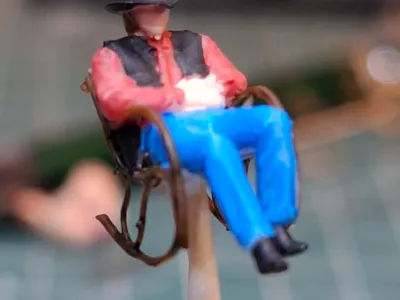 Cowboy in a rocking chair