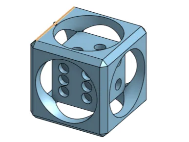 Skeletonized dice