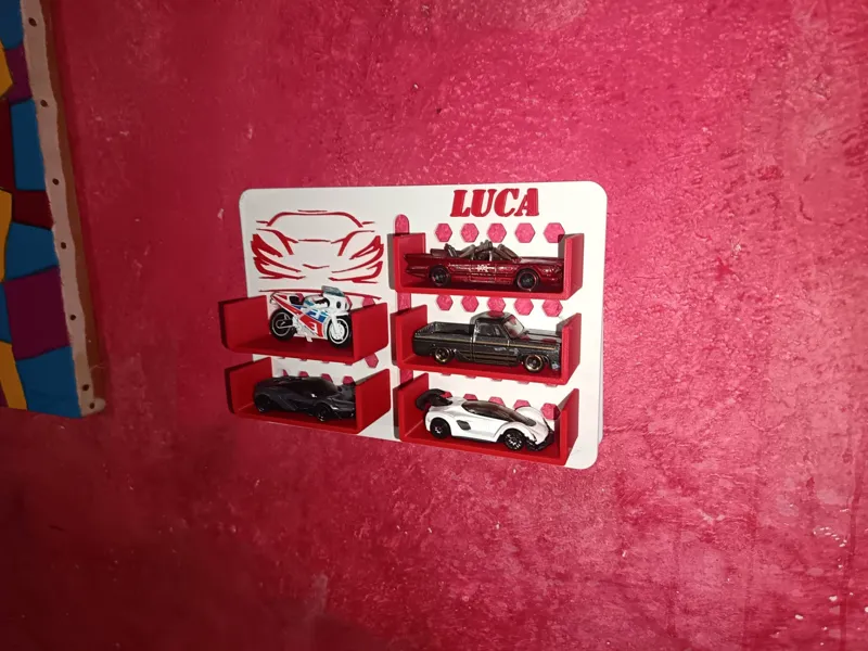 exhibidor personalizado para carritos Hot Wheels