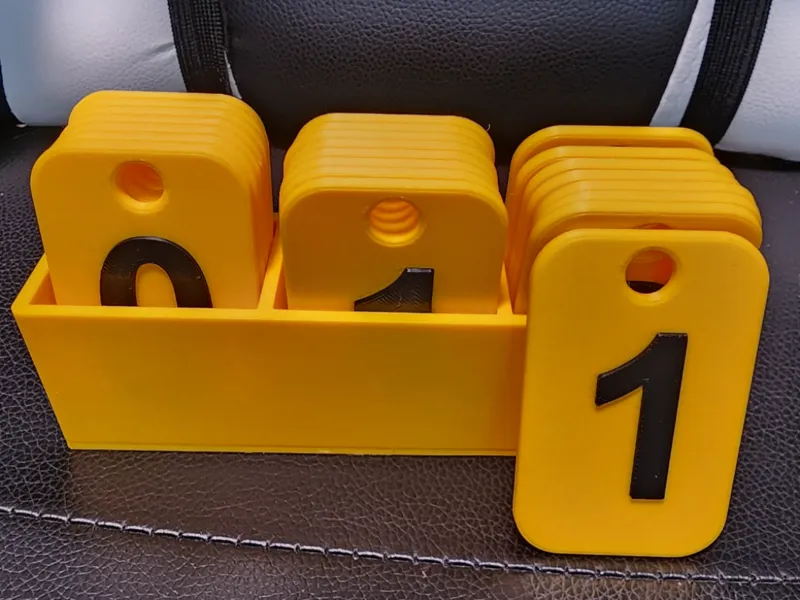 Countdown number holder