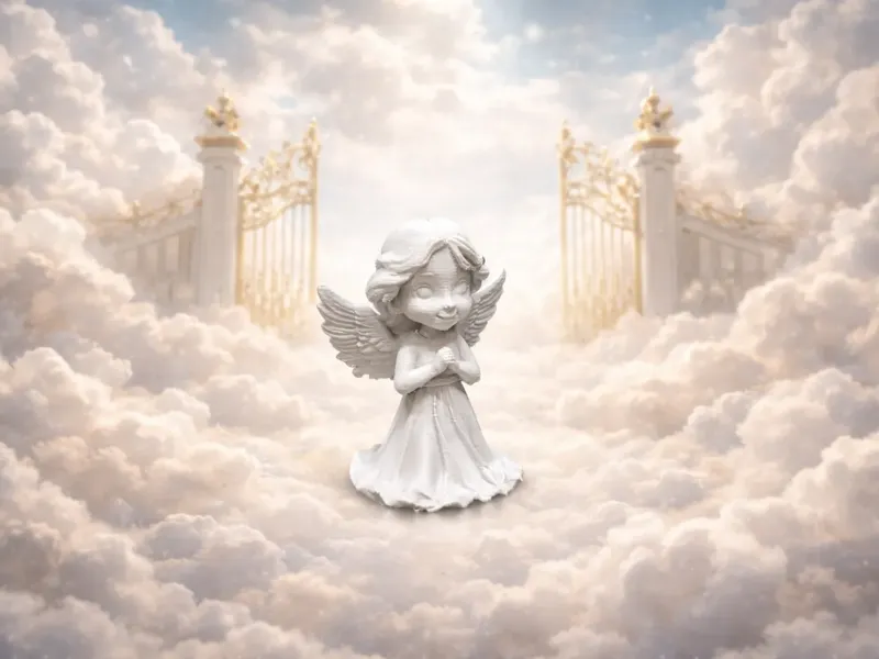 Cute Praying Little Angel - 3D Figurine
