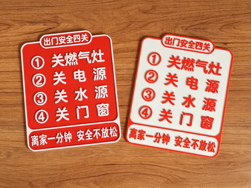 出门安全提示牌