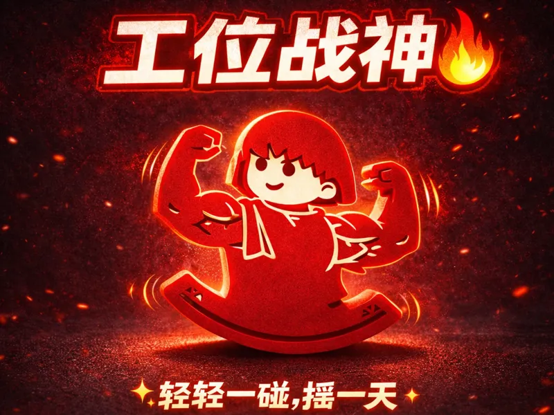 工位战神：肌肉小丸子 · 摇摇乐 给你力量越摇越上头 不动声色的强