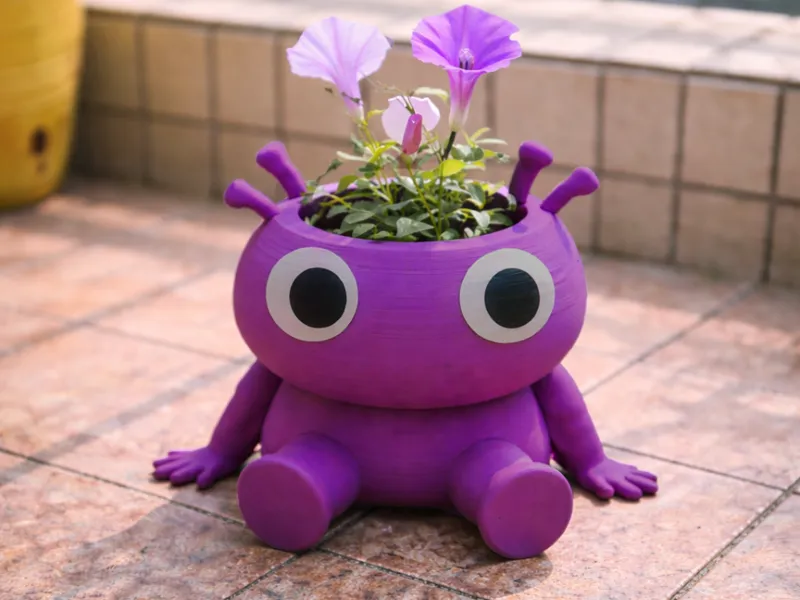 Purple Pikmin flowerpot/storage space/胖紫花盆