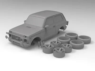 Lada Niva Urban Лада Нива STL 3D model for print