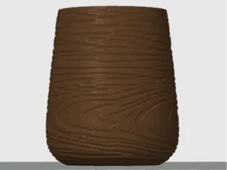Vaso sencillo con textura de madera
