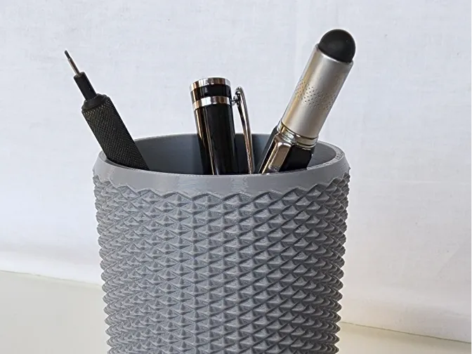 Ribbed Texture Pen Holder (Round Edition - V1)