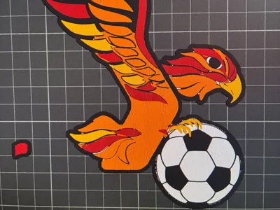 hawks soccer logo custom