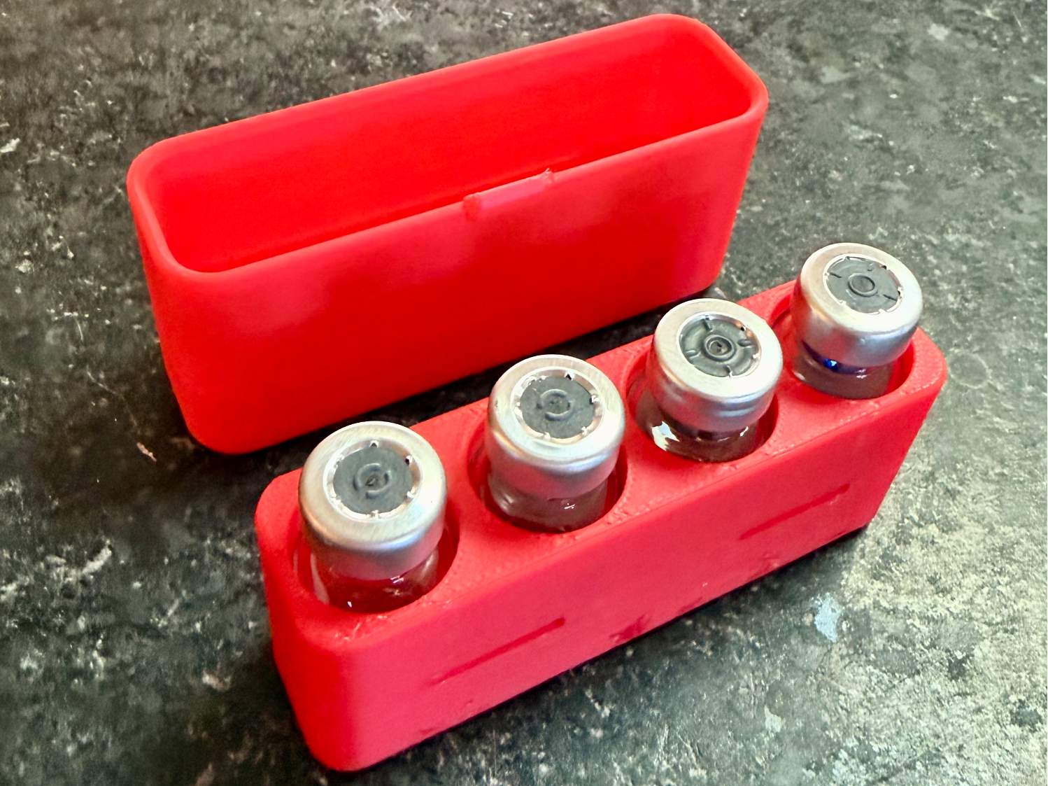 4-Slot 3ml Peptide Vial Holder with Removable Lid