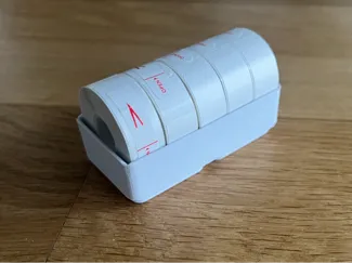 Gridfinity 1x2 Niimbot D110 Tape Roll Holder