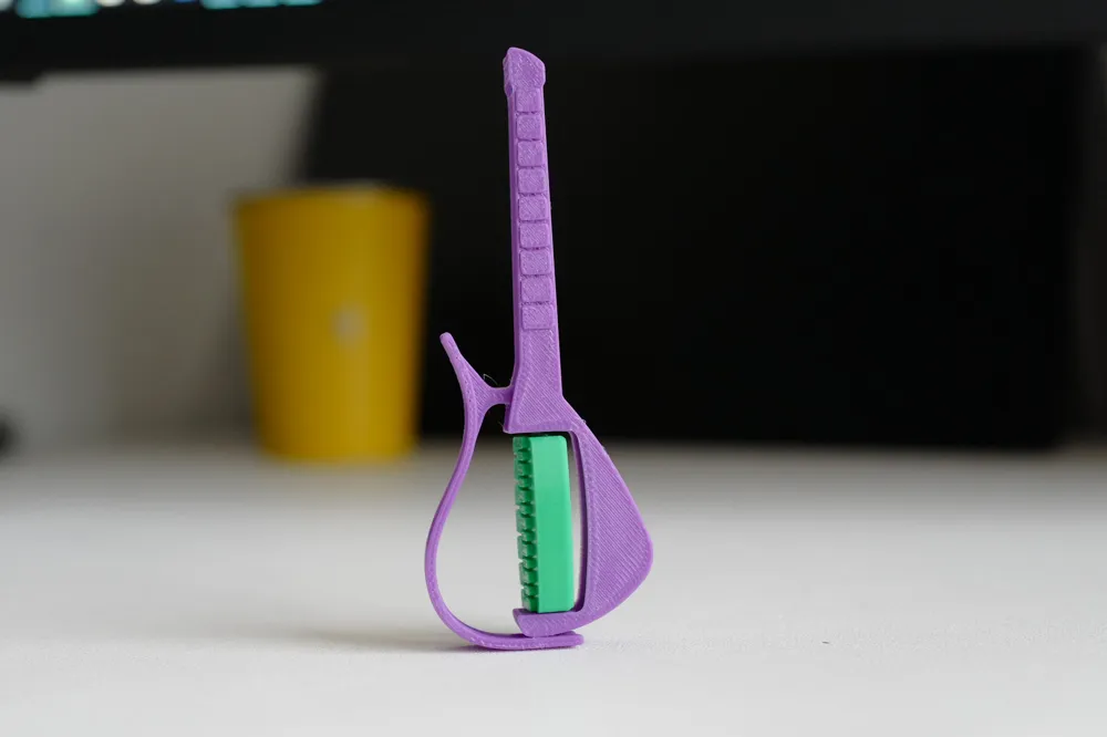 Mini Fidget Electric Guitar Toy (flippable keyboard) - Free 3D Print ...