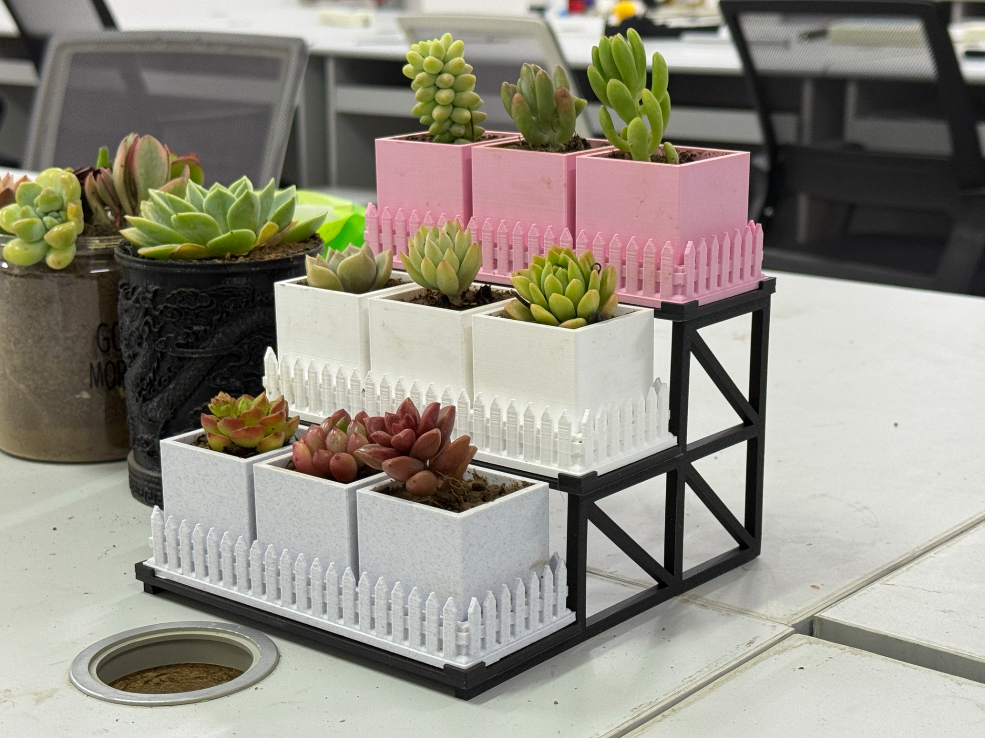 多肉种植桌面架子（A1min可打印）