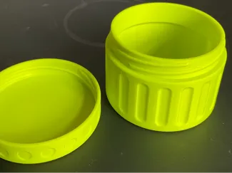 POT WITH SCREW ON LID