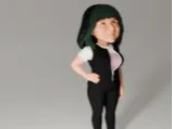 Young Woman in 2010s vibe figurine