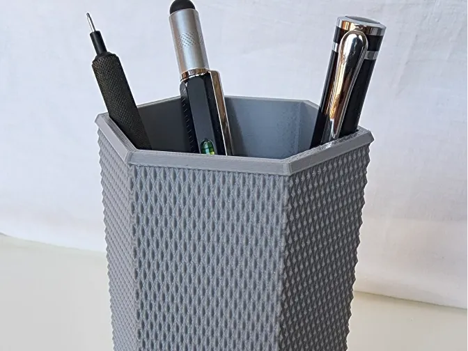 Ribbed Texture Pen Holder (Hexagon Edition - V3)