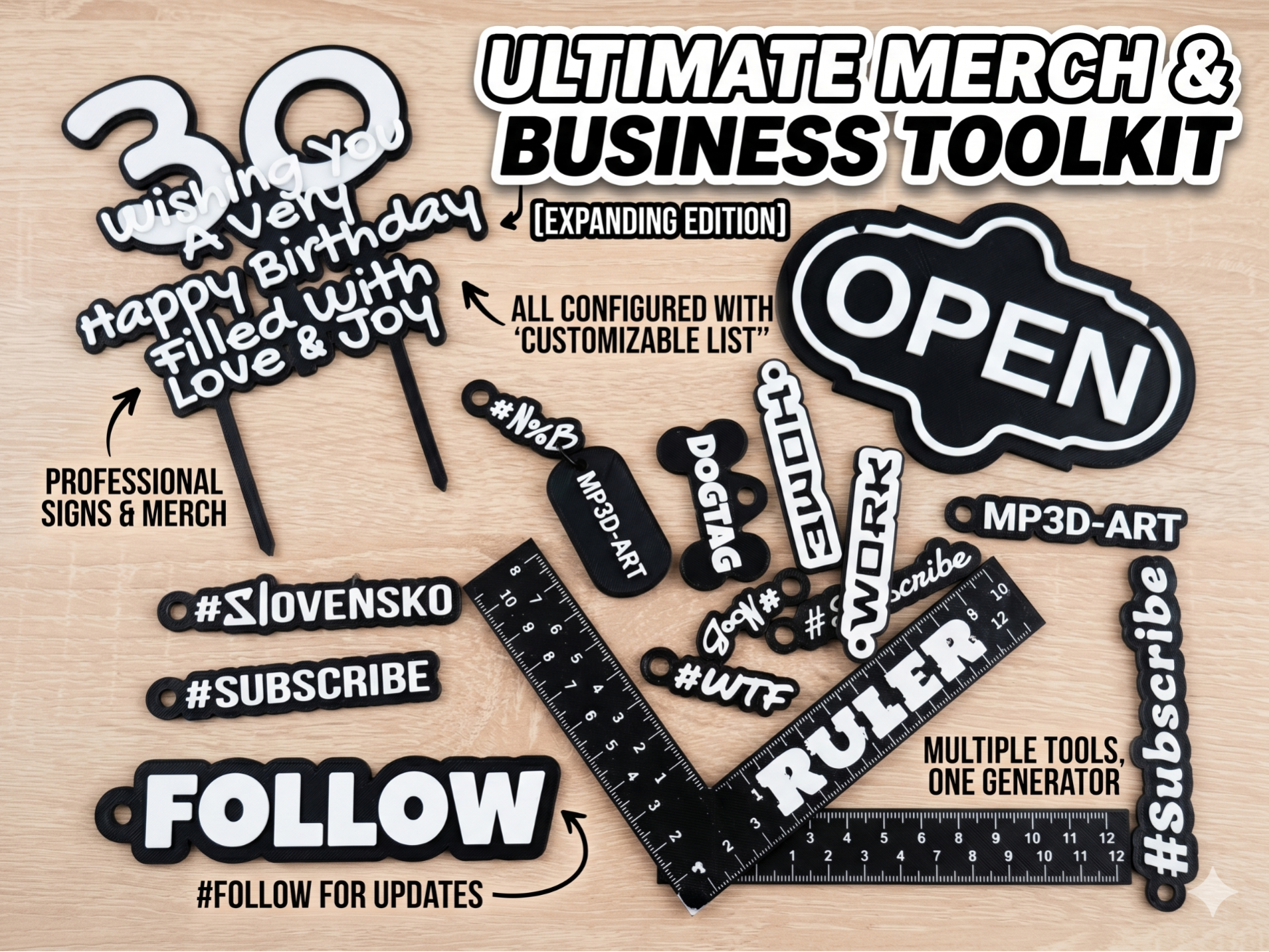 Merch & Business Signage Toolkit(ALL-in-ONE)