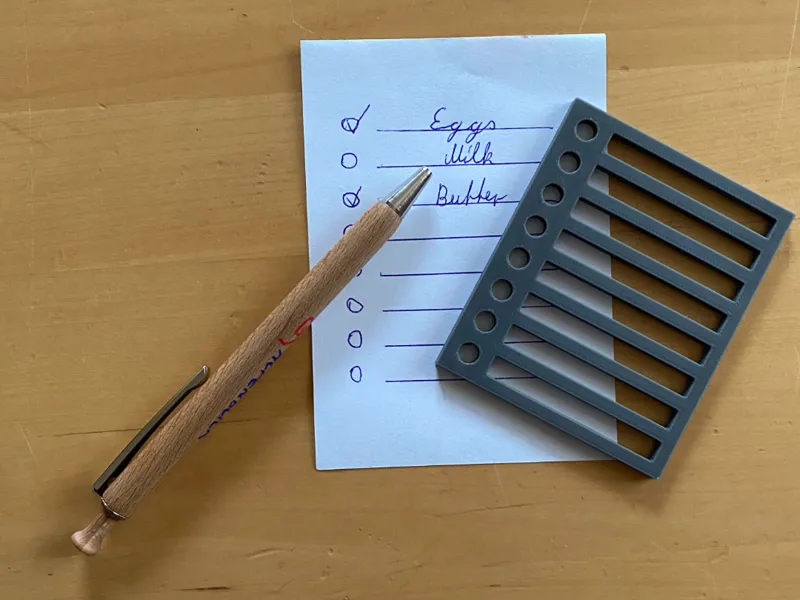 Einkaufszettel Vorlage / Zettel Schablone 