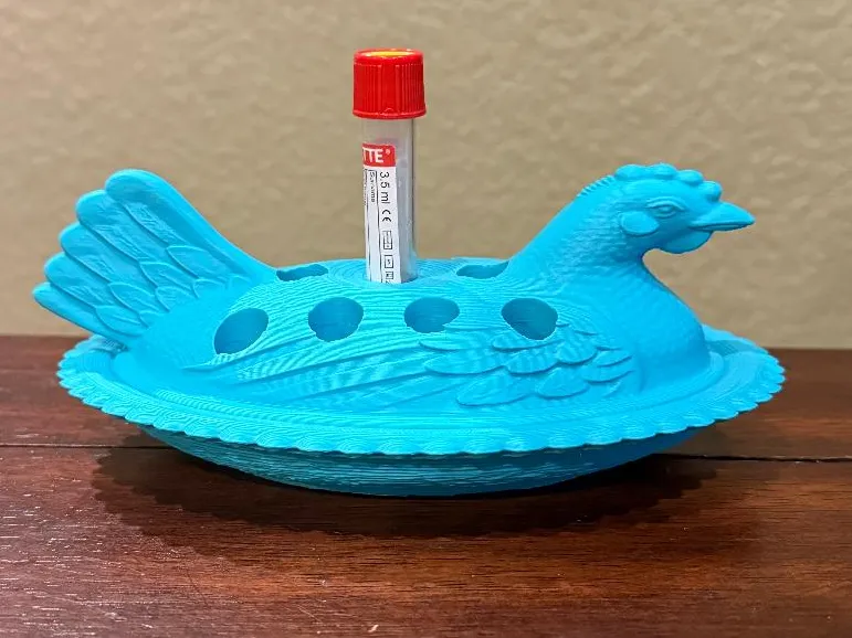 test tube holder hen on nest