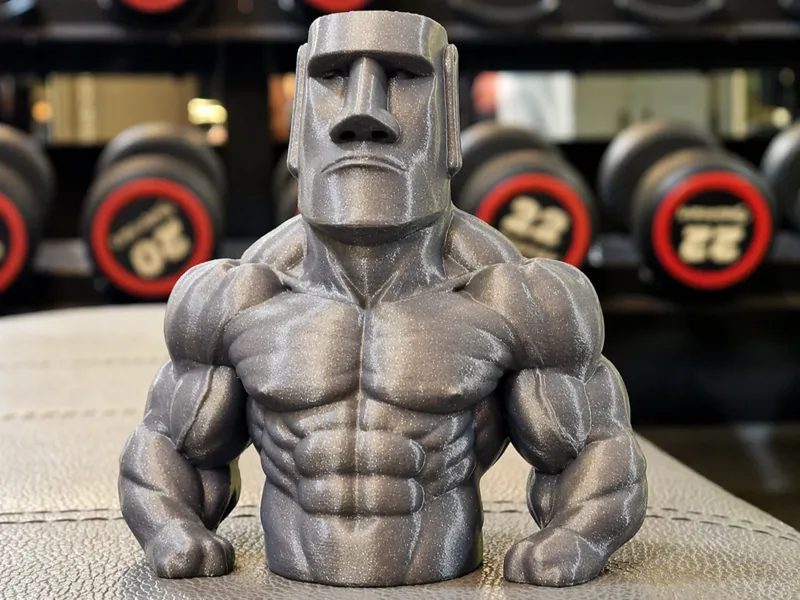 Muscle Moai statue