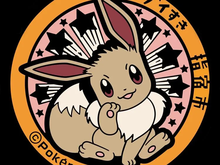宝可梦井盖挂饰 鹿儿岛 伊布 8色打印
