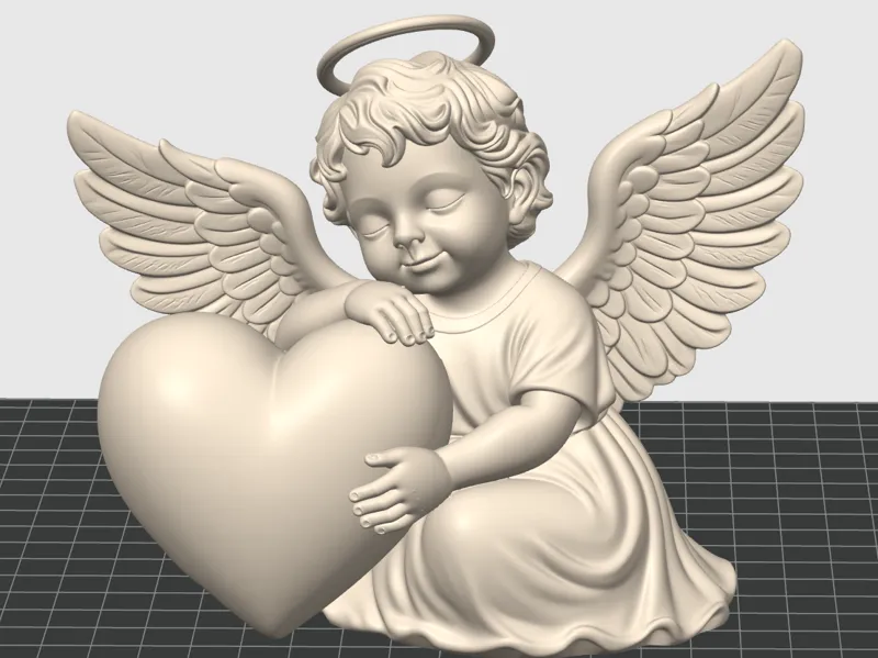 Angel holding a Heart ------ Ángelito con Corazón 